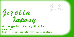 gizella kaposy business card